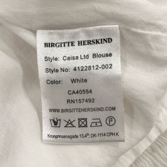 Birgitte Herskind Silk Caisa Swiss Dot Short Sleeve Blouse - Picture 11 of 16